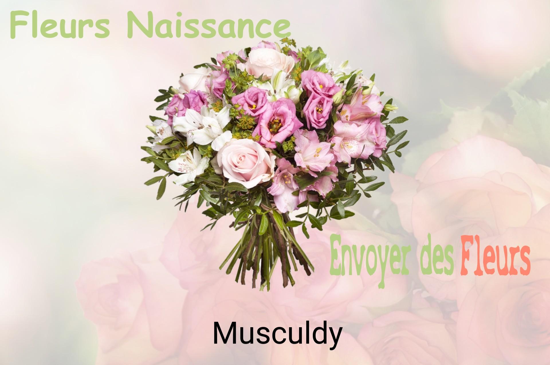 Bouquet de fleurs de naissance livré à Musculdy